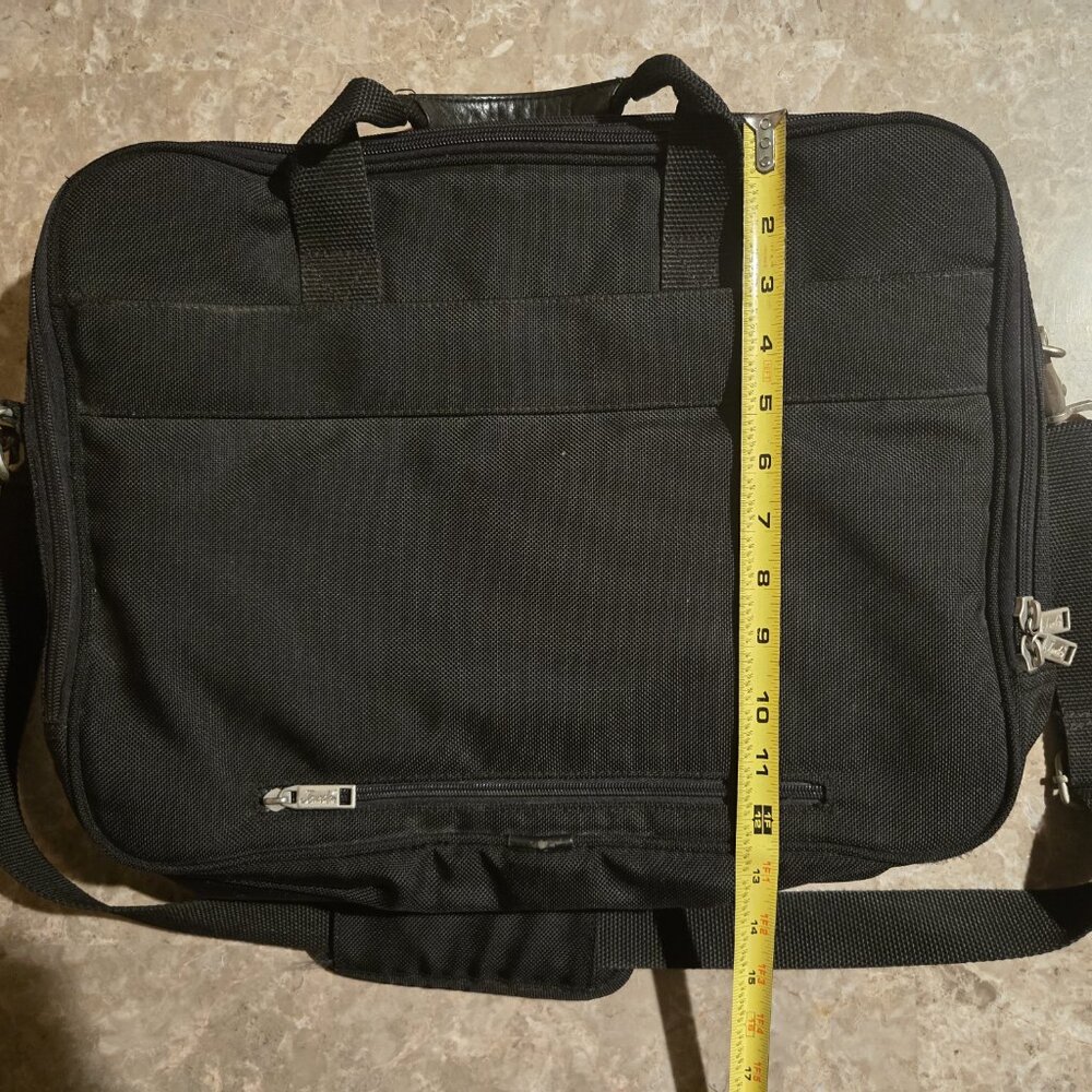 Jourdan Black Briefcase Messenger Laptop Case Bag - Picture 9 of 11